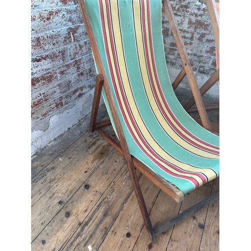 386 - Two Vintage Deck Chairs