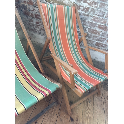 386 - Two Vintage Deck Chairs