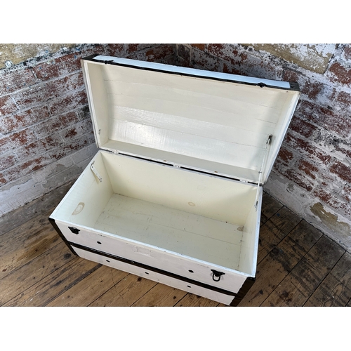 387 - Painted Vintage Dome Top Trunk