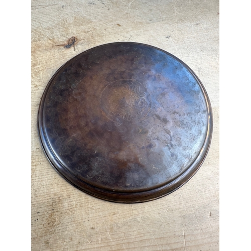 202 - Arts & Crafts Hammered Copper Tray