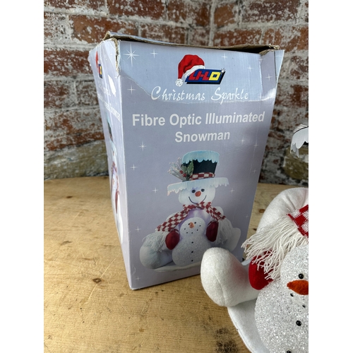 344 - Fibre Optic Illuminated Snowman