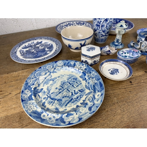 183 - Collection of Blue and White and Delft Ceramics