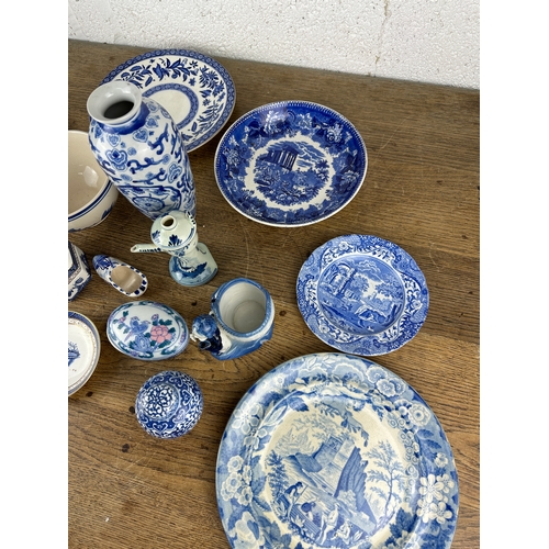 183 - Collection of Blue and White and Delft Ceramics