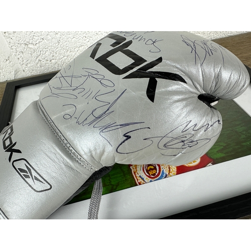 169 - Boxing - Billy Joe Saunders Hand Signed Autographed Picture alongside RBK Boxing Glove with many oth... 