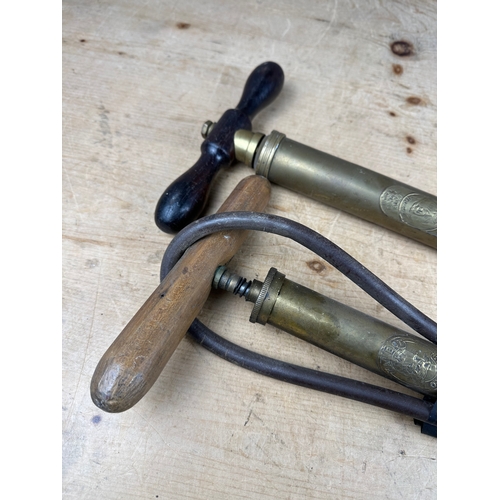 204 - 2 Vintage Brass Stirrup Pumps