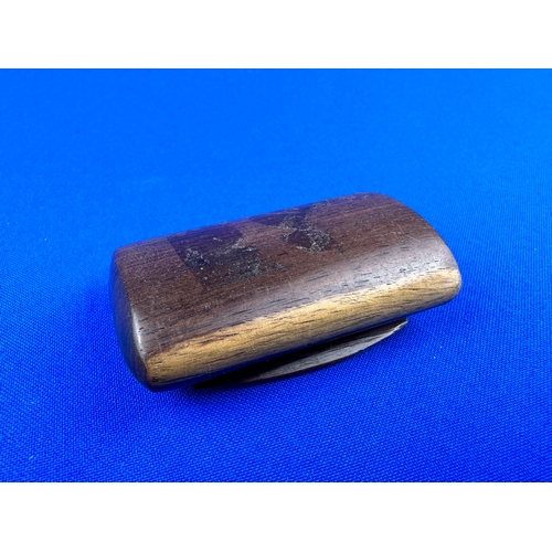 105 - Antique Wood Snuff Box