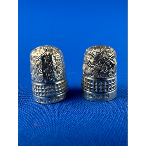 30 - Charles Horner Silver Thimble Chester 1895 & Another, Birmingham 1896