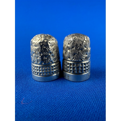 30 - Charles Horner Silver Thimble Chester 1895 & Another, Birmingham 1896