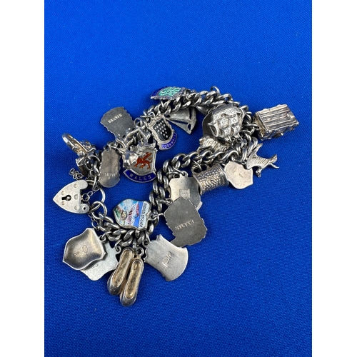 4 - Silver Charm Bracelet 60g