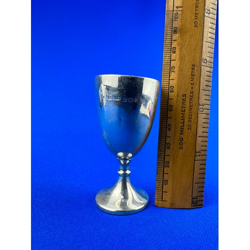 19 - Miniature Hallmarked Silver Goblet Birmingham 1931 11.5g