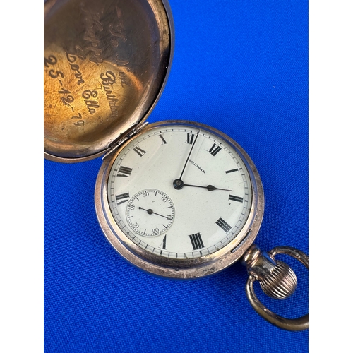 79 - Waltham Tempus Pocket Watch - Ticking, Star Dennison Rolled Gold Case