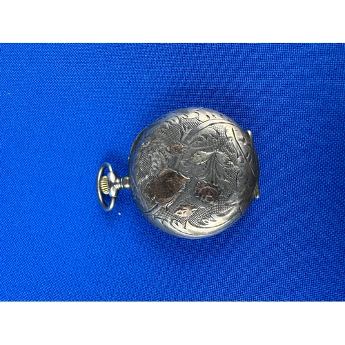 80 - Victorian Silver Fob Watch in Working Order