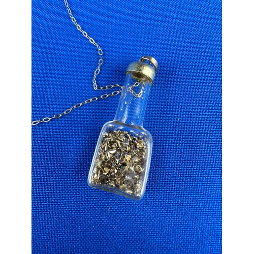 27 - 9ct Gold Chain withGold Flake Pendant