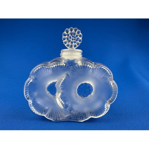 144 - Lalique Deux Fleurs Scent Bottle - Signed