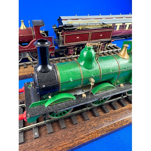 127 - Two Very Intricate Handbuilt Tinplate Train Models & a Carriage by PC Models