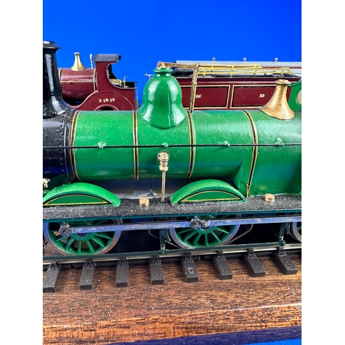 127 - Two Very Intricate Handbuilt Tinplate Train Models & a Carriage by PC Models