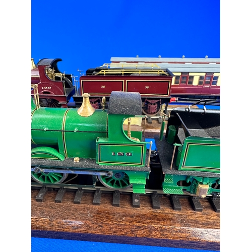 127 - Two Very Intricate Handbuilt Tinplate Train Models & a Carriage by PC Models