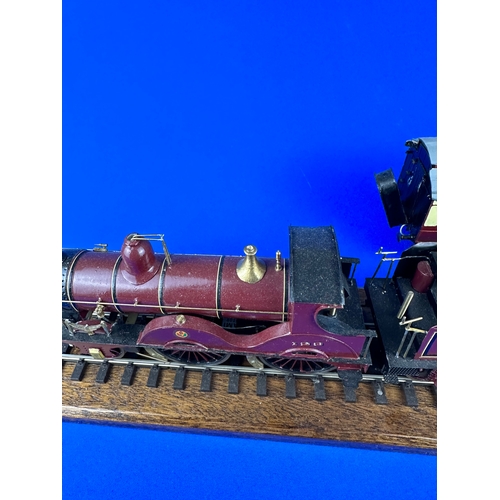 127 - Two Very Intricate Handbuilt Tinplate Train Models & a Carriage by PC Models