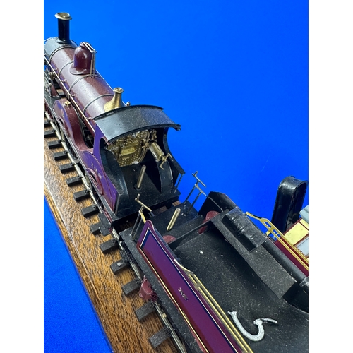 127 - Two Very Intricate Handbuilt Tinplate Train Models & a Carriage by PC Models