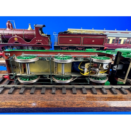 127 - Two Very Intricate Handbuilt Tinplate Train Models & a Carriage by PC Models