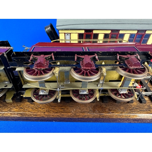 127 - Two Very Intricate Handbuilt Tinplate Train Models & a Carriage by PC Models