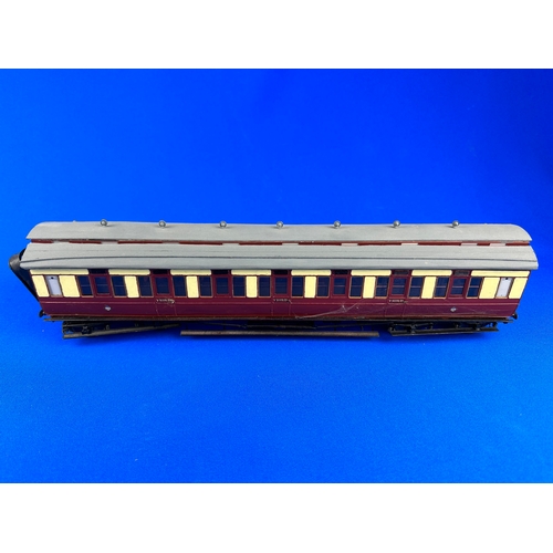 127 - Two Very Intricate Handbuilt Tinplate Train Models & a Carriage by PC Models