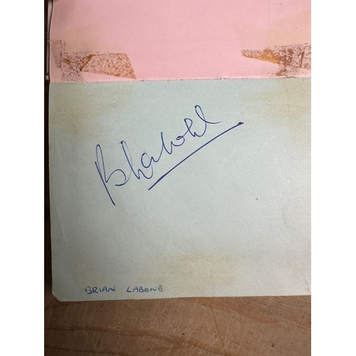 276 - Autograph Book - Signatures including: Matt Busby, Alan Ball, Gordon Banks, Alex Higgins etc. See Pi... 