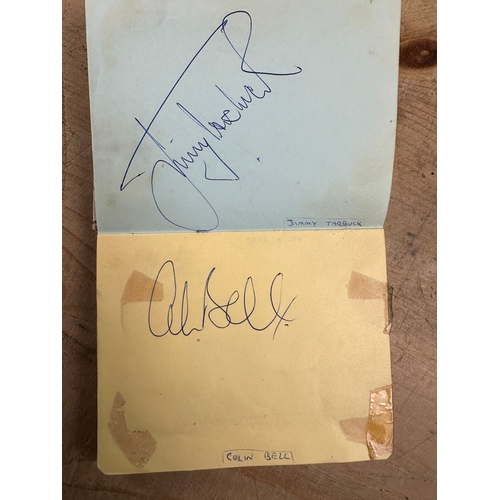 276 - Autograph Book - Signatures including: Matt Busby, Alan Ball, Gordon Banks, Alex Higgins etc. See Pi... 