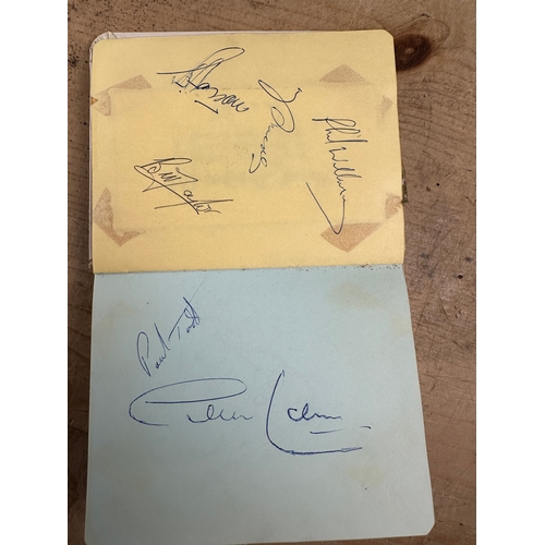 276 - Autograph Book - Signatures including: Matt Busby, Alan Ball, Gordon Banks, Alex Higgins etc. See Pi... 