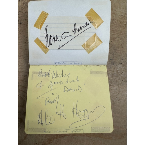 276 - Autograph Book - Signatures including: Matt Busby, Alan Ball, Gordon Banks, Alex Higgins etc. See Pi... 