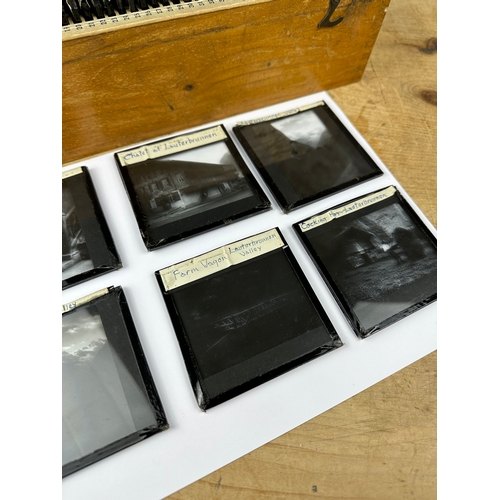 278 - Collection of Glass Lantern Slides in Wooden Case