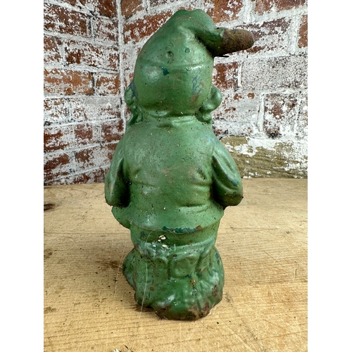 274 - Record Tools Solid Cast Iron Gnome - Green