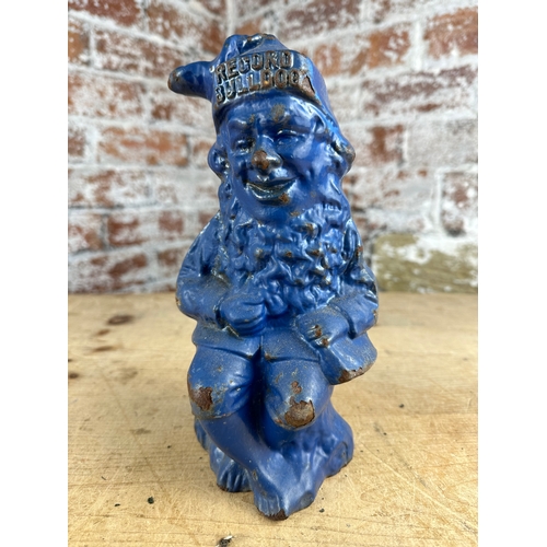 275 - Record Bulldog Tools Solid Cast Iron Gnome - Blue