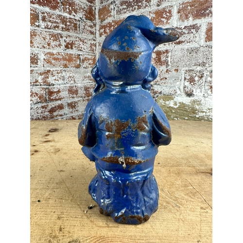 275 - Record Bulldog Tools Solid Cast Iron Gnome - Blue