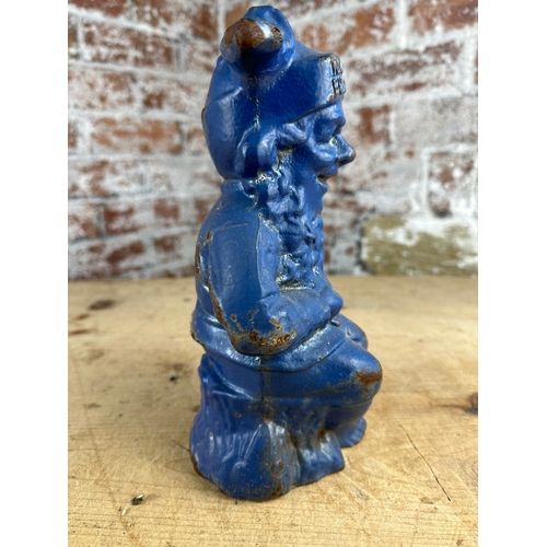 275 - Record Bulldog Tools Solid Cast Iron Gnome - Blue