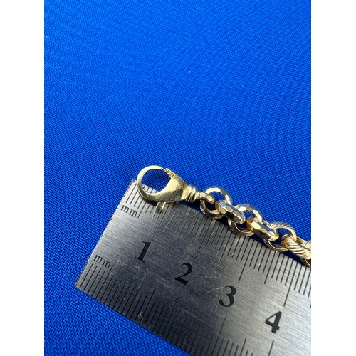 67 - 14ct Clasp on 9ct Gold Belcher Chain Necklace 17.9g