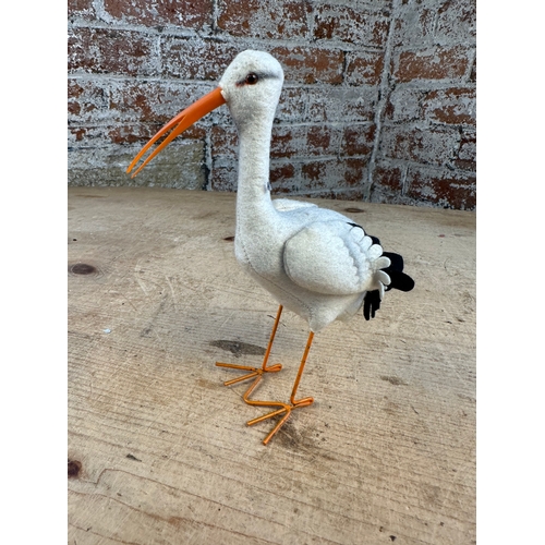 70 - Vintage Steiff Bird - Adebar Stork, wire legs