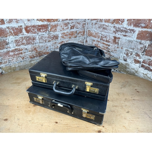 336 - Two Vintage Briefcases & Samsonite Shoulder Bag