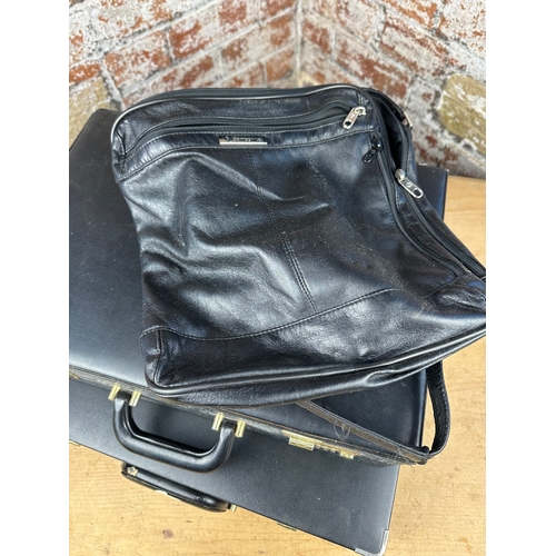 336 - Two Vintage Briefcases & Samsonite Shoulder Bag