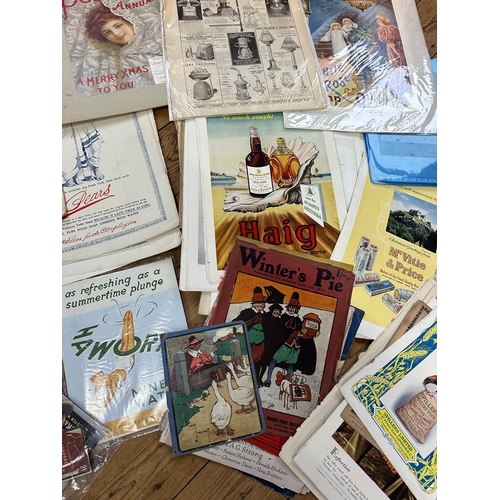 128 - Advertising Interest -Large Quantity of Vintage & Antique Advertising Ephemera