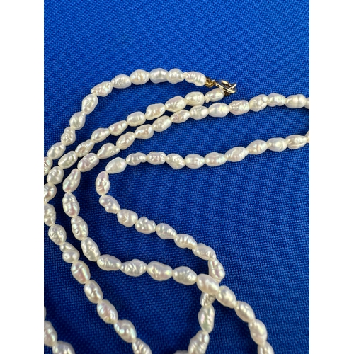 20 - Small Freshwater Pearl Necklace with 14ct Gold Clasp, 46cm