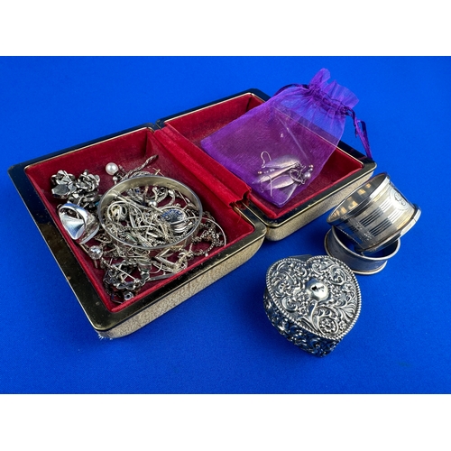 19 - Quantity of Hallmarked Silver, 925 Silver & White Metal Items