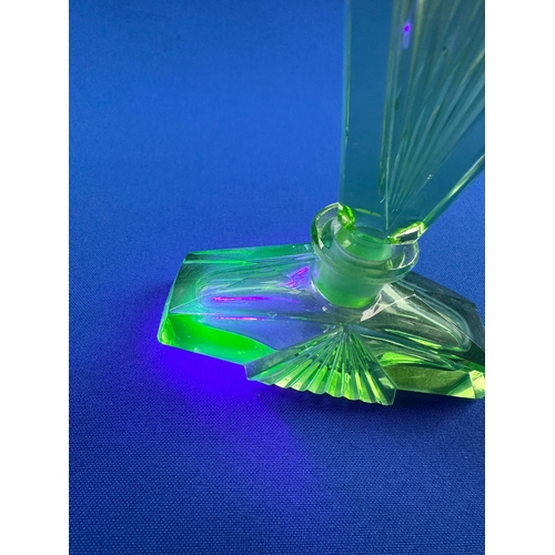 239 - Art Deco Uranium Glass Scent Bottle