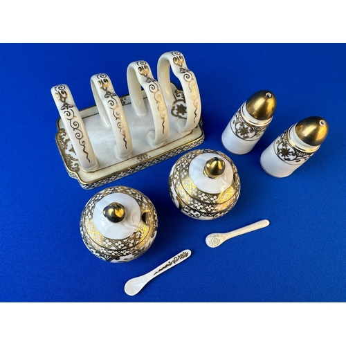 260 - Noritake Cruet Set & Toast Rack