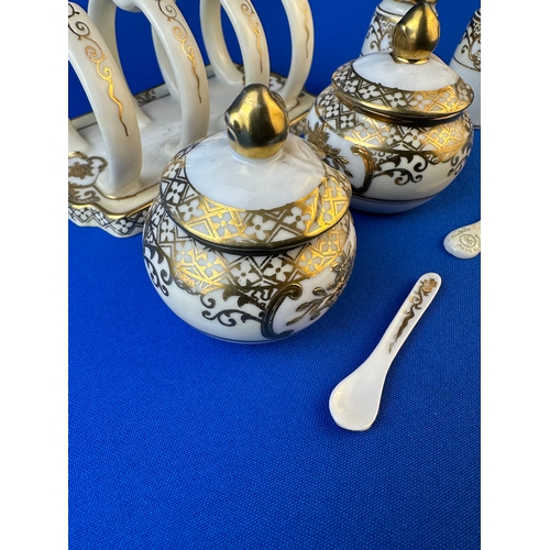 260 - Noritake Cruet Set & Toast Rack