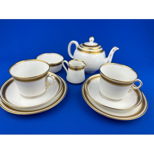 268 - Fine bone China Tea Set with Greek Ket Design