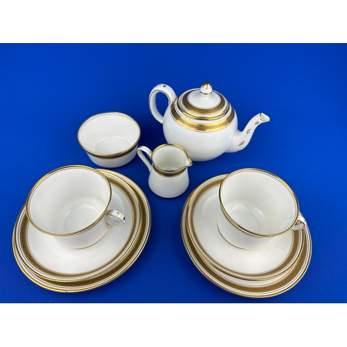 268 - Fine bone China Tea Set with Greek Ket Design