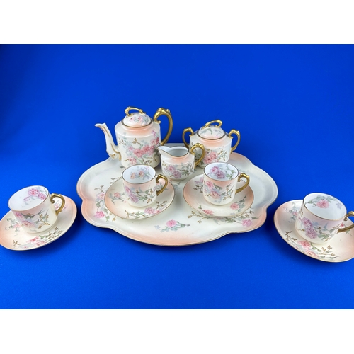 271 - Victorian Remi Delinieres, Limoges Demitasse Coffee Service