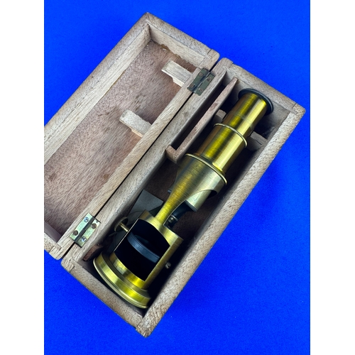 156 - Vintage Brass Field Microscope