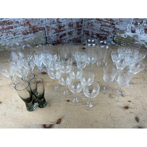 334 - Box of Vintage Drinking Glasses including Holmegaard